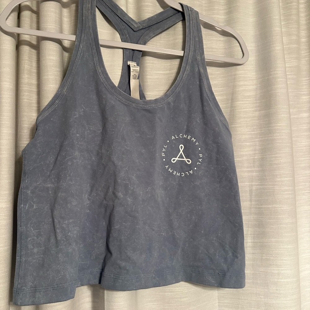 Lululemon Athletica Gray Fitted Crop Tank Top